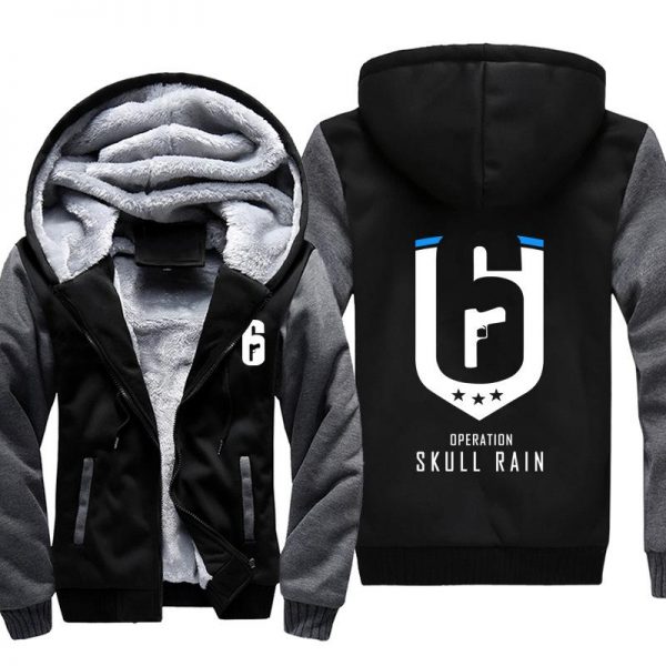 Rainbow Six Jackets - Solid Color Rainbow Six Game SKULL RAIN Icon Super Cool Fleece Jacket
