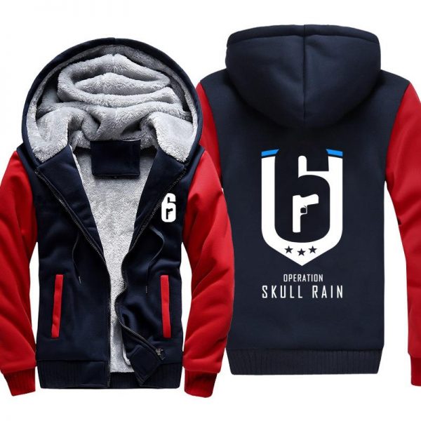 Rainbow Six Jackets - Solid Color Rainbow Six Game SKULL RAIN Icon Super Cool Fleece Jacket