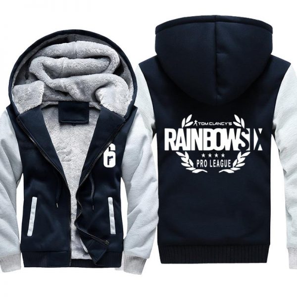 Rainbow Six Jackets - Solid Color Rainbow Six Game White Icon Super Cool Fleece Jacket