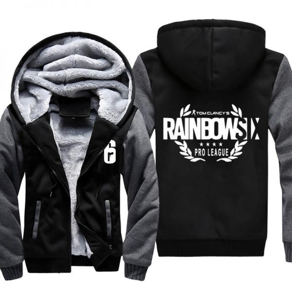 Rainbow Six Jackets - Solid Color Rainbow Six Game White Icon Super Cool Fleece Jacket