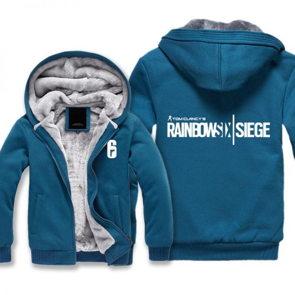 Rainbow Six Jackets - Solid Color Rainbow Six LOGO Icon Fleece Jacket