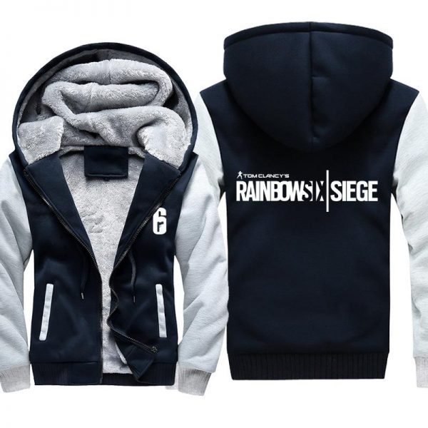Rainbow Six Jackets - Solid Color Rainbow Six LOGO Icon Fleece Jacket