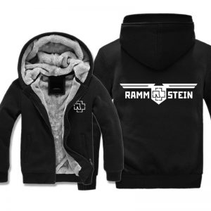 Rammstein  Jackets - Solid Color Rammstein Series Icon Fleece Jacket