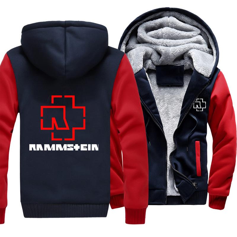 Rammstein Jackets - Solid Color Rammstein Series Red Logo Icon Super ...