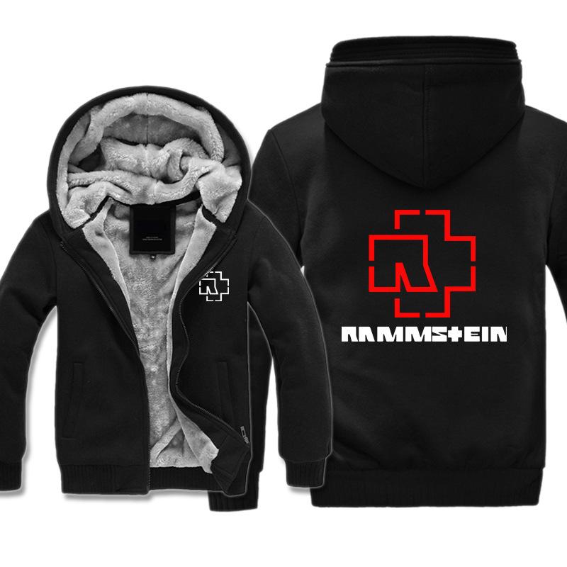 Rammstein Jackets - Solid Color Rammstein Series Red Logo Icon Super ...