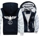 Rammstein  Jackets - Solid Color Rammstein Series Silver Hawk Super Cool Fleece Jacket