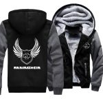 Rammstein  Jackets - Solid Color Rammstein Silver Hawk Series Logo Icon Fleece Jacket