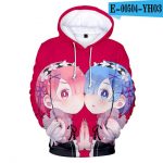 Re: Life In A Different World From Zero 3D Hoodies Sweatshirt Pullover