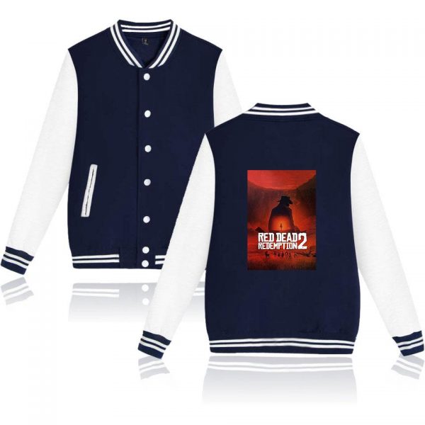 Red Dead Redemption 2 Baseball Jackets - Solid Color Red Dead Redemption 2 Claas Van Der Linde Baseball Jacket