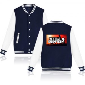 Red Dead Redemption 2 Baseball Jackets - Solid Color Red Dead Redemption 2 Icon Baseball Jacket