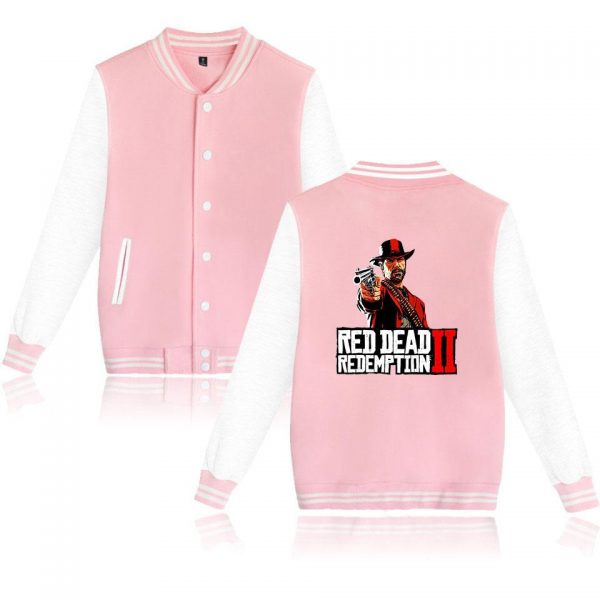 Red Dead Redemption 2 Baseball Jackets - Solid Color Red Dead Redemption Super Cool Baseball Jacket