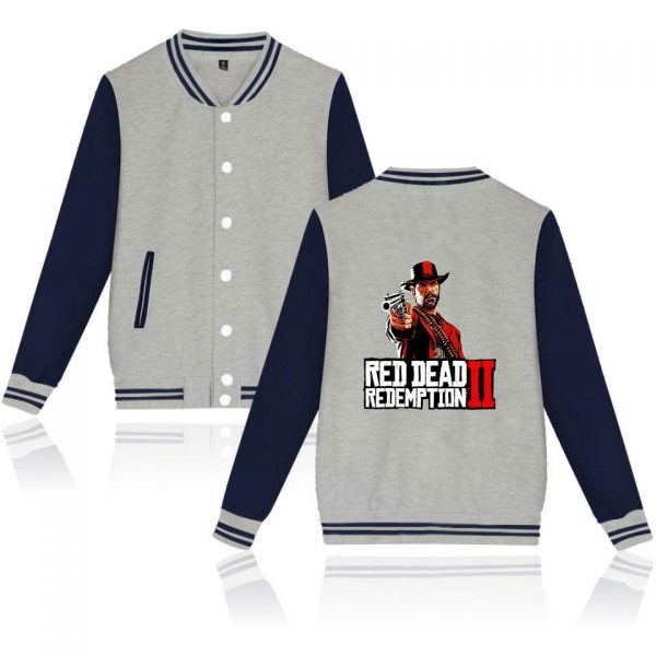 Red Dead Redemption 2 Baseball Jackets - Solid Color Red Dead Redemption Super Cool Baseball Jacket