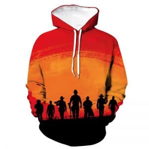 Red Dead Redemption 2 Hoodies - Game 3D Print Hooded Sweatshirt