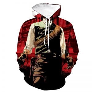 Red Dead Redemption 2 Hoodies - Game 3D Print Hooded Sweatshirt