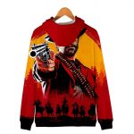 Red Dead Redemption 2 Hoodies - Red Dead Redemption 2 Game Arthur Morgan Super Cool Red 3D Hoodie