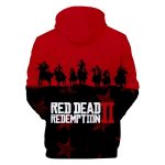 Red Dead Redemption 2 Hoodies - Red Dead Redemption 2 Game Icon Super Cool Red 3D Hoodie