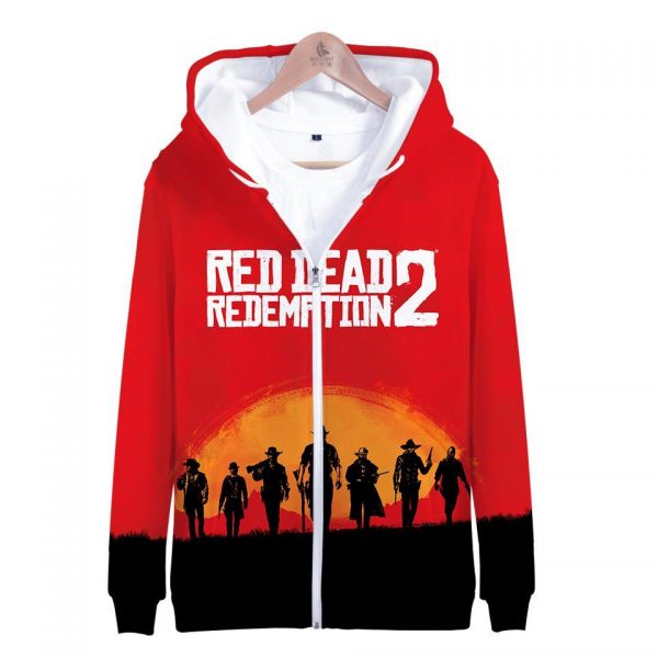 Red Dead Redemption 2 Hoodies - Red Dead Redemption 2 Super Cool Red 3D Hoodie