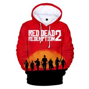 Red Dead Redemption 2 Hoodies - Red Dead Redemption 2 Super Cool Red 3D Hoodie