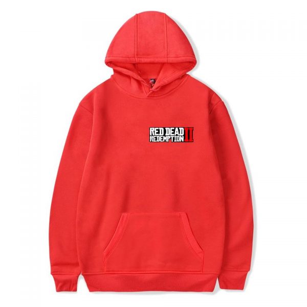 Red Dead Redemption 2 Hoodies - Solid Color Red Dead Redemption 2 Game Icon Hoodie