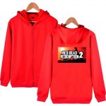 Red Dead Redemption 2 Hoodies - Solid Color Red Dead Redemption 2 Icon Zip Up Hoodie
