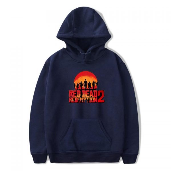 Red Dead Redemption 2 Hoodies - Solid Color Red Dead Redemption 2 LOGO Icon Super Cool Hoodie