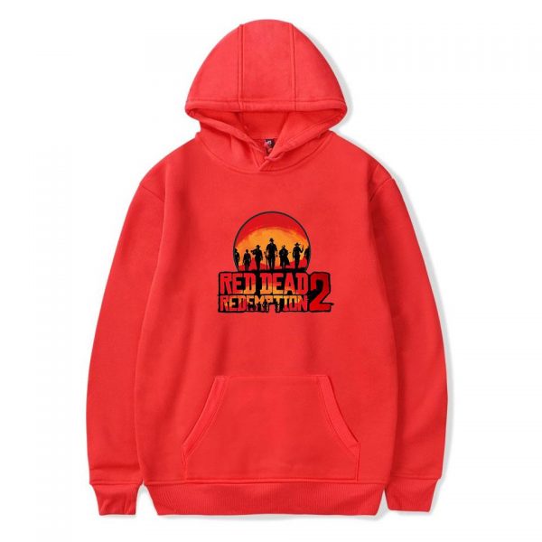 Red Dead Redemption 2 Hoodies - Solid Color Red Dead Redemption 2 LOGO Icon Super Cool Hoodie