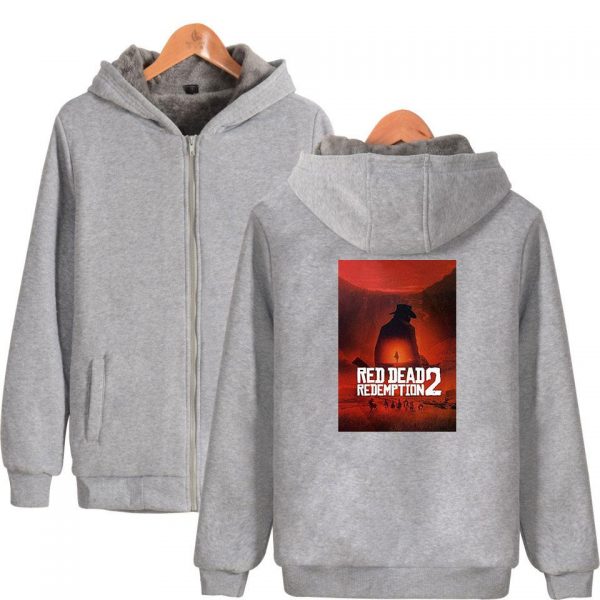 Red Dead Redemption 2 Jackets - Solid Color Red Dead Redemption 2 Claas Van Der Linde Fleece Jacket