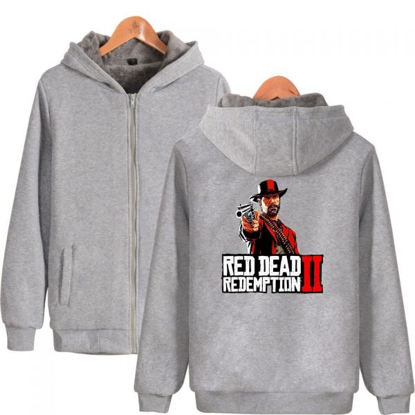 Red Dead Redemption 2 Jackets - Solid Color Red Dead Redemption Super Cool Fleece Jacket