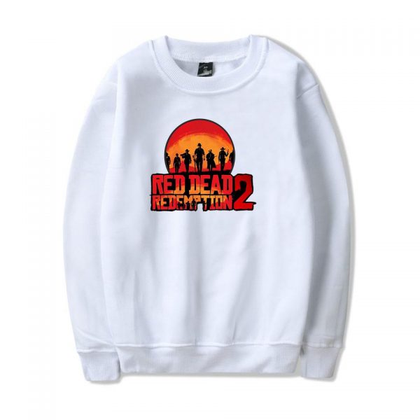 Red Dead Redemption 2 Sweatshirts - Solid Color Red Dead Redemption 2 Game Sweatshirt