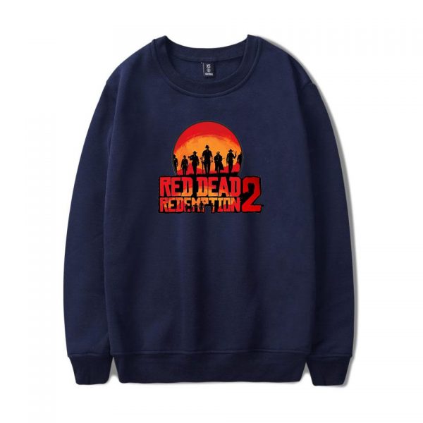 Red Dead Redemption 2 Sweatshirts - Solid Color Red Dead Redemption 2 Game Sweatshirt