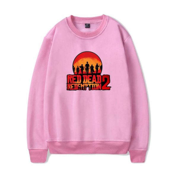 Red Dead Redemption 2 Sweatshirts - Solid Color Red Dead Redemption 2 Game Sweatshirt