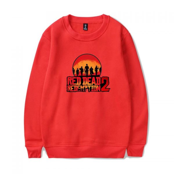 Red Dead Redemption 2 Sweatshirts - Solid Color Red Dead Redemption 2 Game Sweatshirt