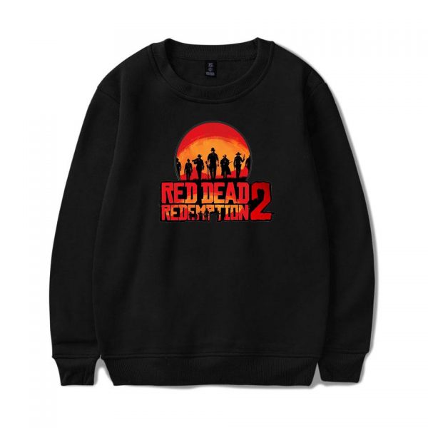 Red Dead Redemption 2 Sweatshirts - Solid Color Red Dead Redemption 2 Game Sweatshirt