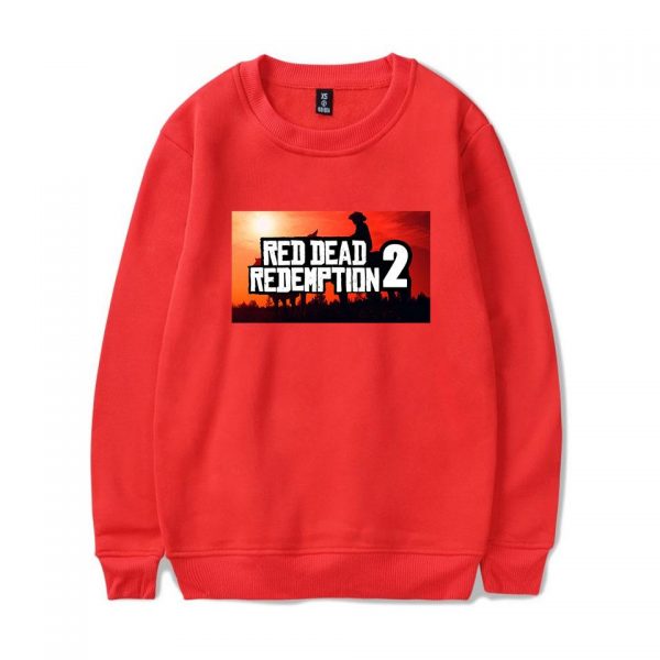 Red Dead Redemption 2 Sweatshirts - Solid Color Red Dead Redemption 2 LOGO Icon Sweatshirt