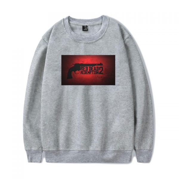 Red Dead Redemption 2 Sweatshirts - Solid Color Red Dead Redemption 2 Pistol Icon Sweatshirt
