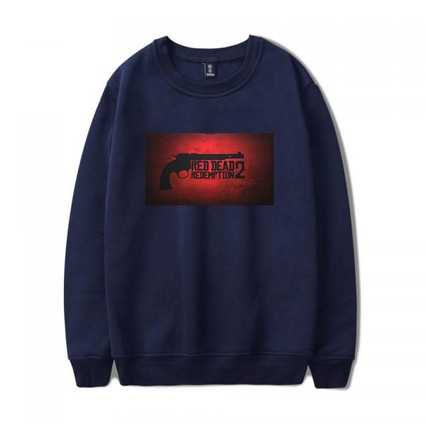 Red Dead Redemption 2 Sweatshirts - Solid Color Red Dead Redemption 2 Pistol Icon Sweatshirt