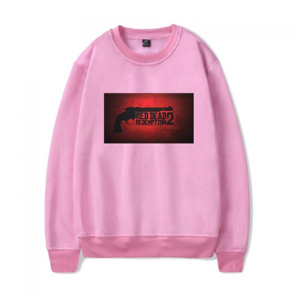 Red Dead Redemption 2 Sweatshirts - Solid Color Red Dead Redemption 2 Pistol Icon Sweatshirt