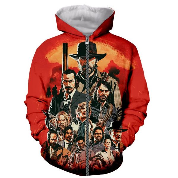 Red Dead Redemption 3D Print Hoodies