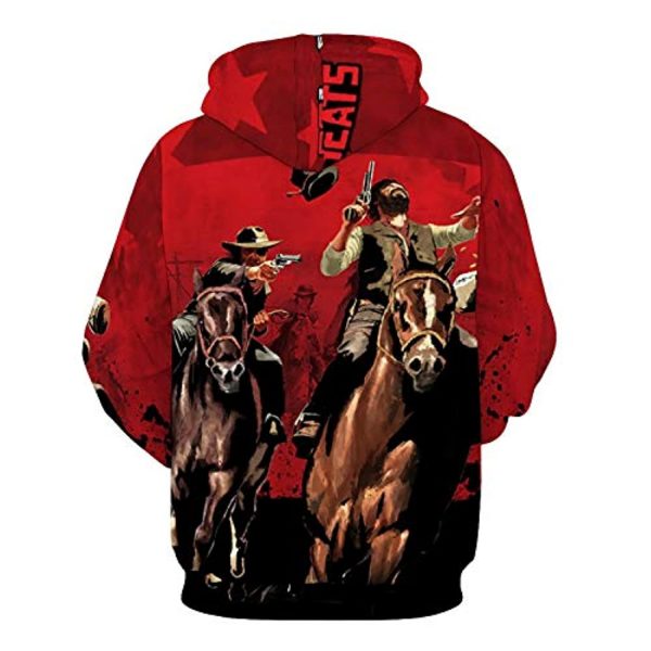 Red Dead Redemption Hoodie - 3D Print Long Sleeve Hooded Sweatshirt