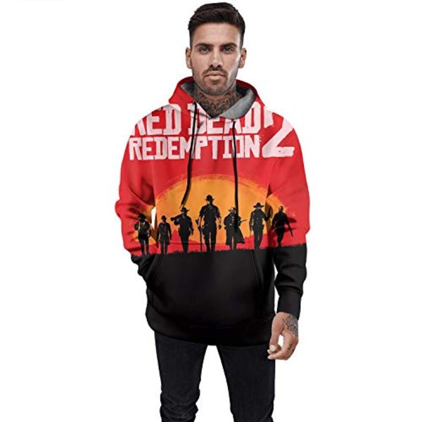 Red Dead Redemption Hoodie - 3D Print Long Sleeve Hooded Sweatshirt