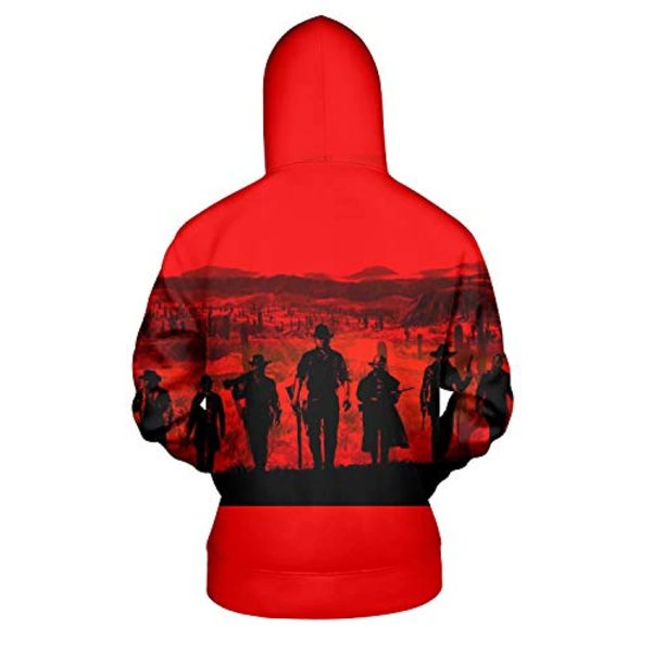 Red Dead Redemption Hoodie - 3D Print Long Sleeve Hooded Sweatshirt