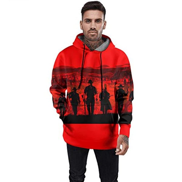 Red Dead Redemption Hoodie - 3D Print Long Sleeve Hooded Sweatshirt