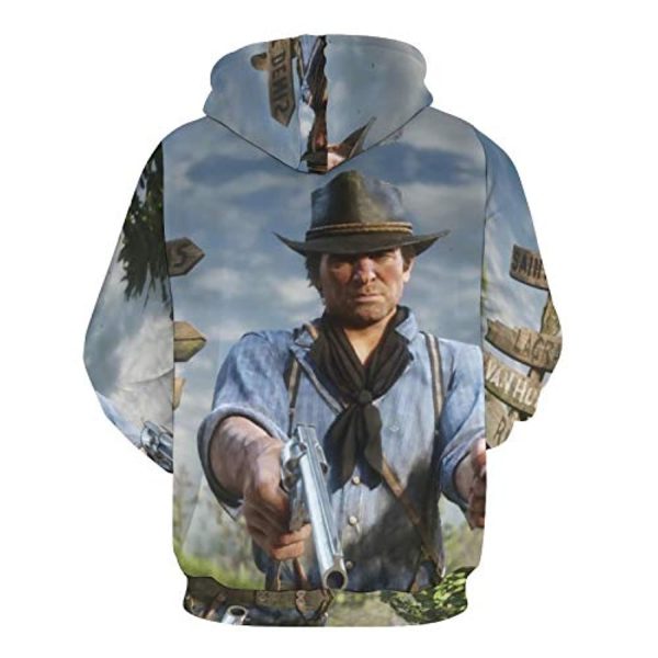Red Dead Redemption Hoodie - John Marston 3D Print Long Sleeve Hooded Sweatshirt