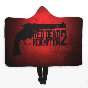 Red Dead Redemption - Red Dead Redemption Game Logo Icon Fleece Hooded Blanket