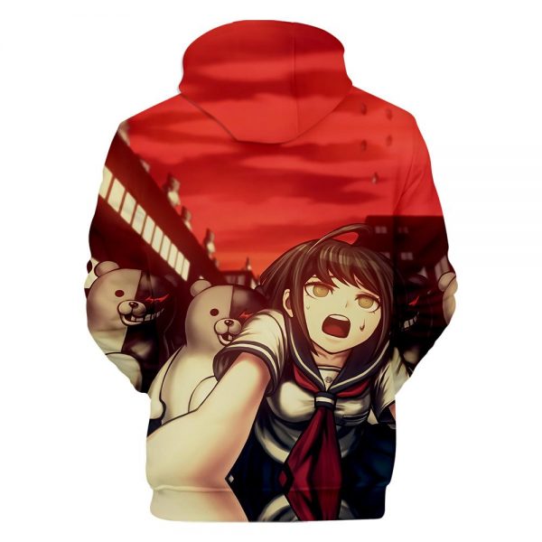 Red Fashion 3D Monokuma Hoodies for Men and Women
