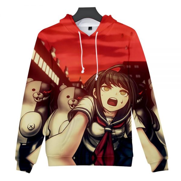 Red Fashion 3D Monokuma Hoodies for Men and Women