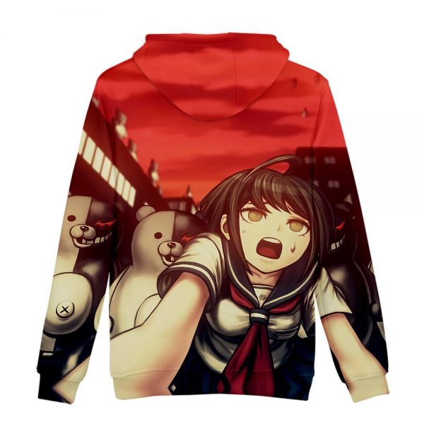 Red Fashion 3D Monokuma Hoodies for Men and Women