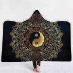 Religious Hooded Blankets - Religious Taiji Array Fleece Hooded Blanket
