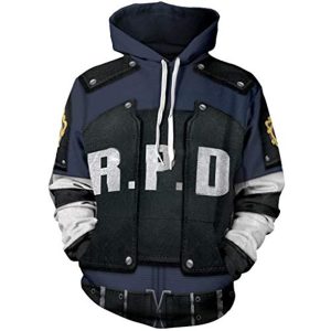 Resident Evil Hoodie - Leon Claire 3D Print Pullover Drawstring Hoodie
