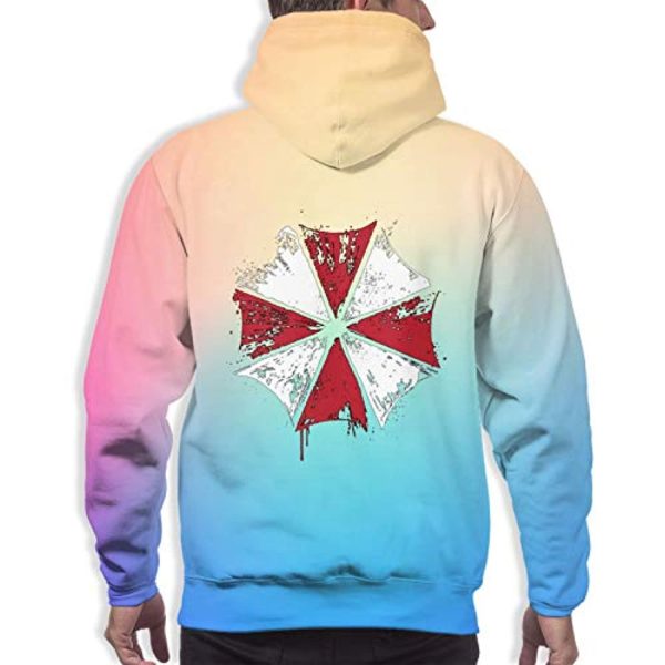 Resident Evil Hoodie - Resident Umbrella Evil Corp Symbol 3D Print Light Pullover Drawstring Hoodie